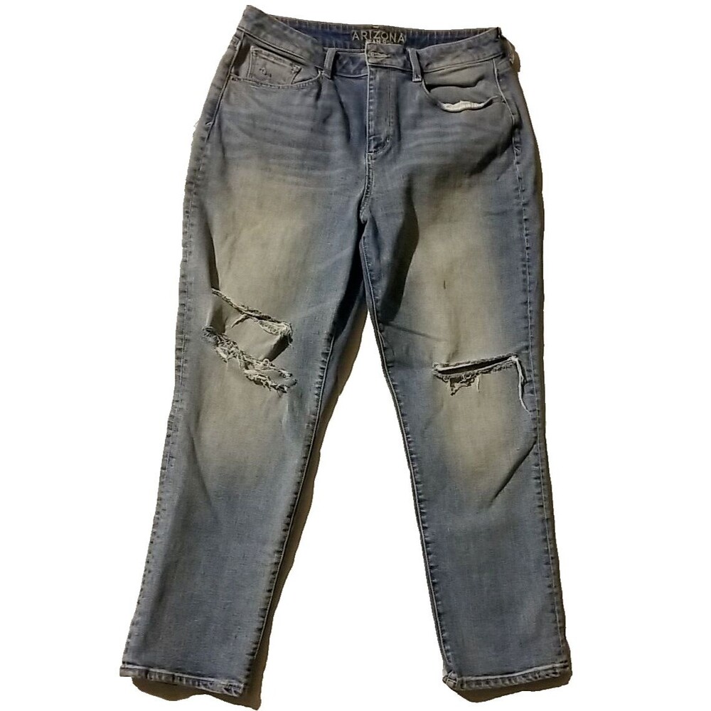 Arizona Jean Co. High Rise Curvy Slim Straight Jeans Size 13